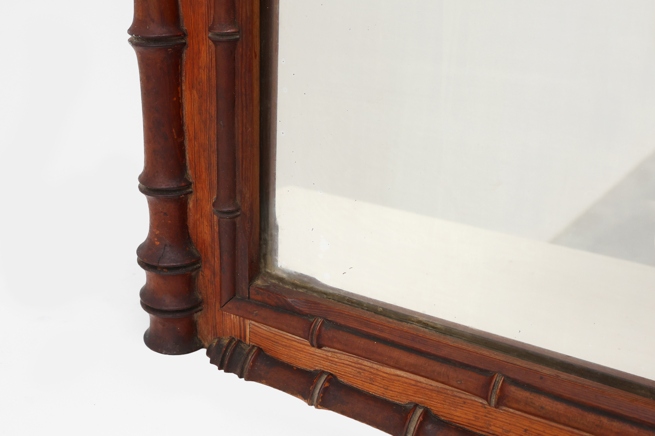 Antique 19th century faux bamboo mirror in wood, Francethumbnail